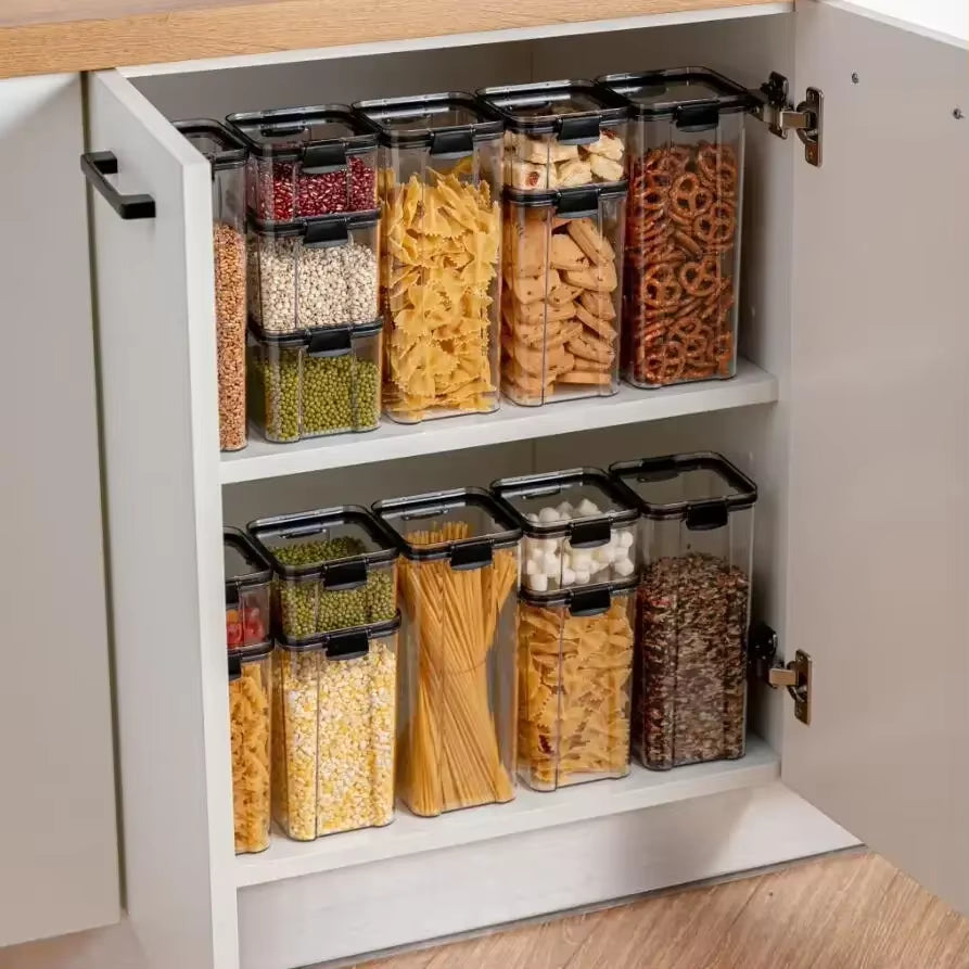 Premium Kitchen Food Storage Containers - Versatile Organization Jars with Lids for Efficient Kitchen Storage