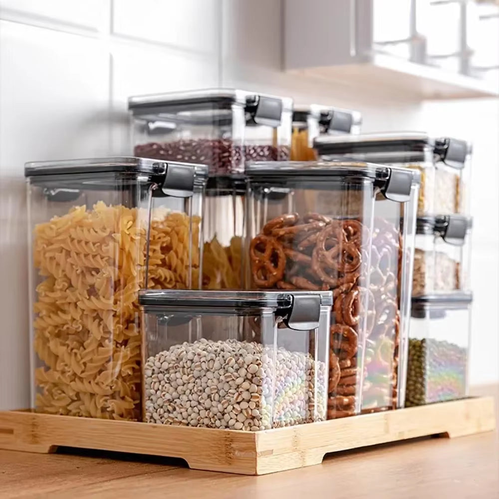 Premium Kitchen Food Storage Containers - Versatile Organization Jars with Lids for Efficient Kitchen Storage