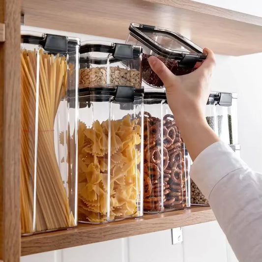 Premium Kitchen Food Storage Containers - Versatile Organization Jars with Lids for Efficient Kitchen Storage